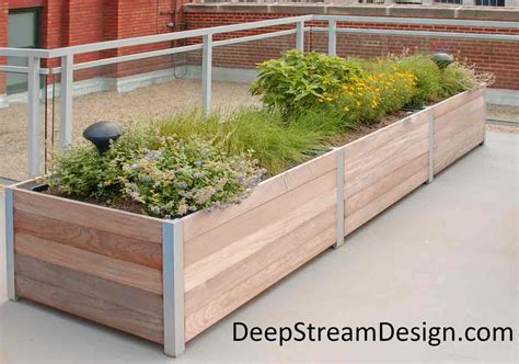 metal roofing planter boxes|lightweight planters for roof terraces.